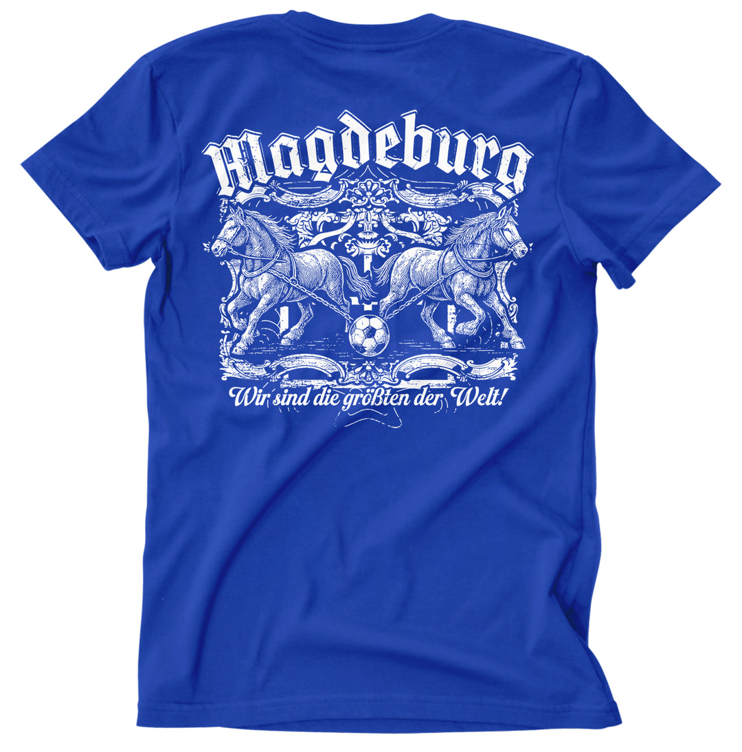 Magdeburg Halbkugeln T-Shirt | Fussball Ostdeutschland Heimat | M2 FB