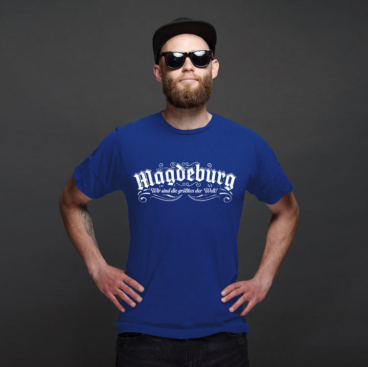 Magdeburg Halbkugeln T-Shirt | Fussball Ostdeutschland Heimat | M2 FB