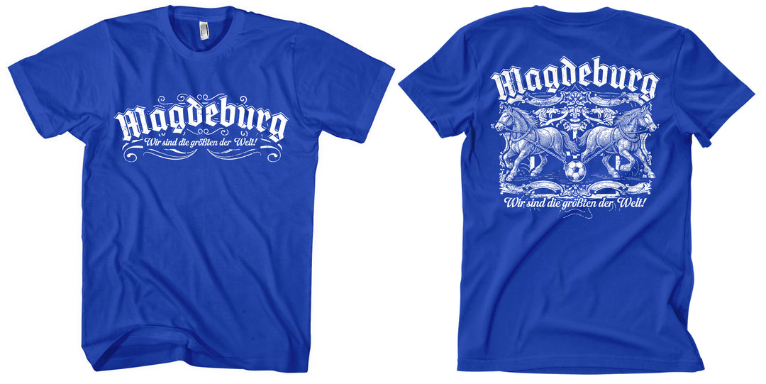 Magdeburg Halbkugeln T-Shirt | Fussball Ostdeutschland Heimat | M2 FB