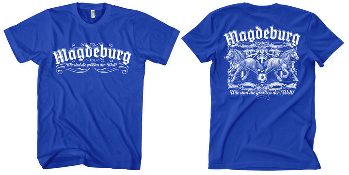 Magdeburg Halbkugeln T-Shirt | Fussball Ostdeutschland Heimat | M2 FB