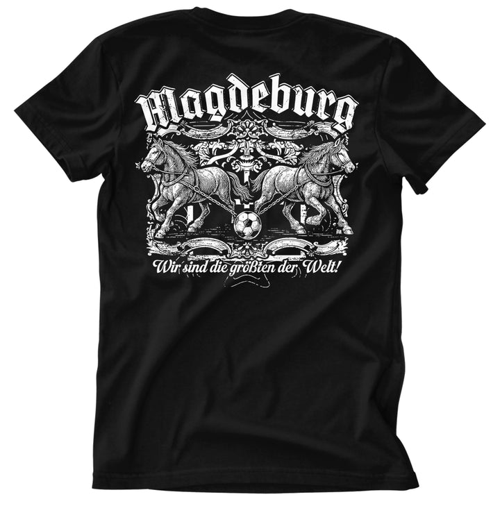 Magdeburg Halbkugeln T-Shirt | Fussball Ostdeutschland Heimat | M2 FB