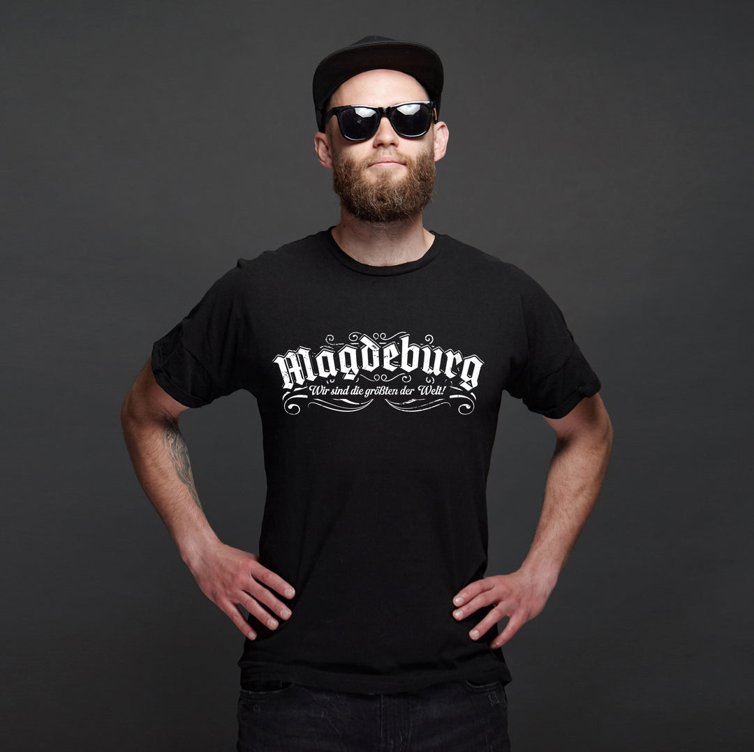 Magdeburg Halbkugeln T-Shirt | Fussball Ostdeutschland Heimat | M2 FB
