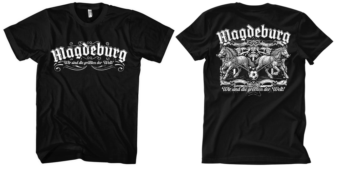 Magdeburg Halbkugeln T-Shirt | Fussball Ostdeutschland Heimat | M2 FB