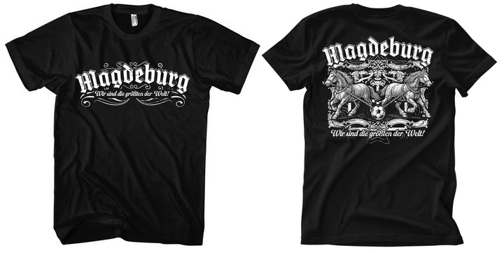Magdeburg Halbkugeln T-Shirt | Fussball Ostdeutschland Heimat | M2 FB