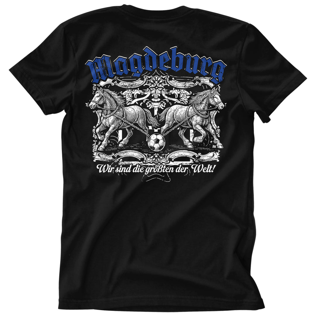 Magdeburg Halbkugeln T-Shirt | Fussball Ostdeutschland Heimat | M2 FB