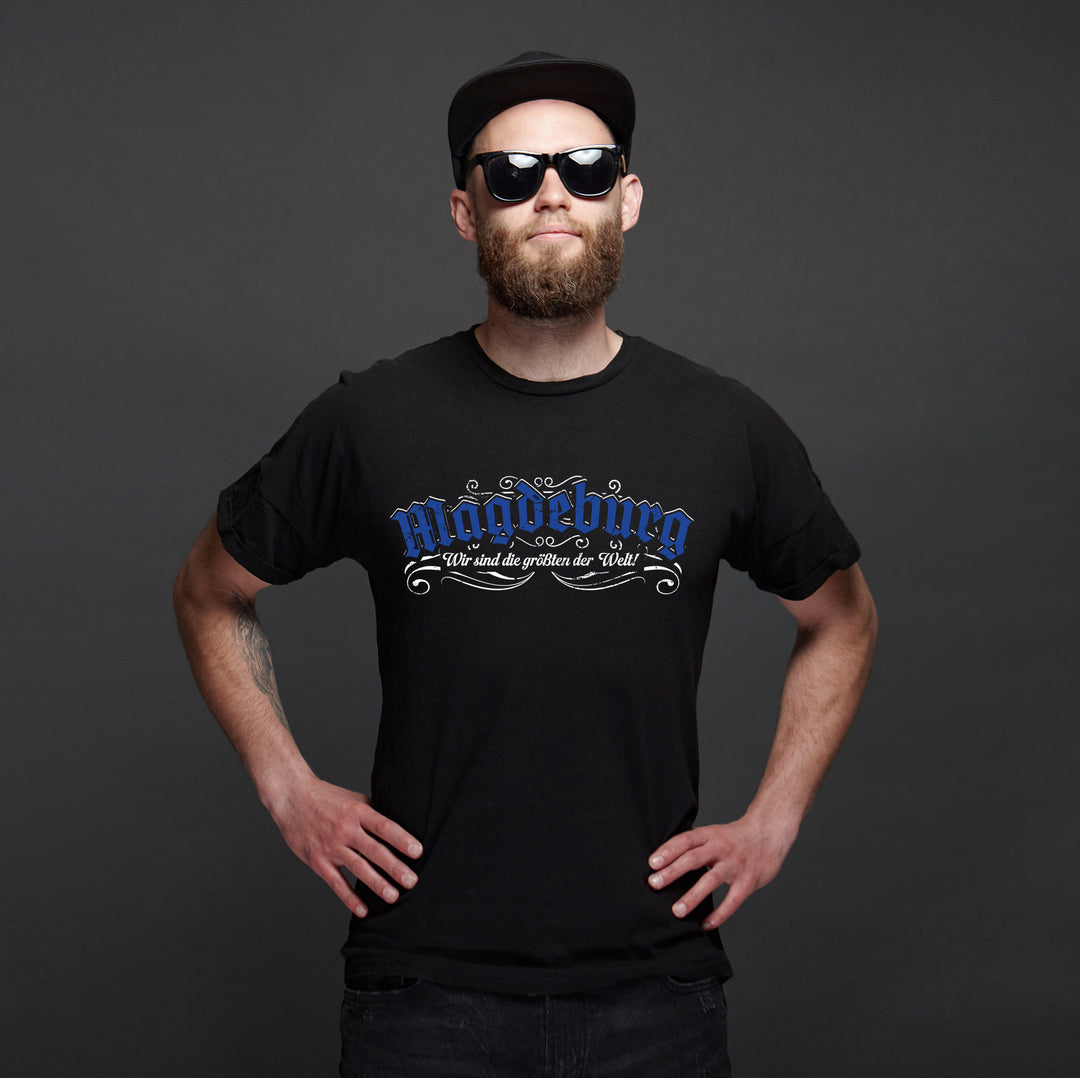 Magdeburg Halbkugeln T-Shirt | Fussball Ostdeutschland Heimat | M2 FB