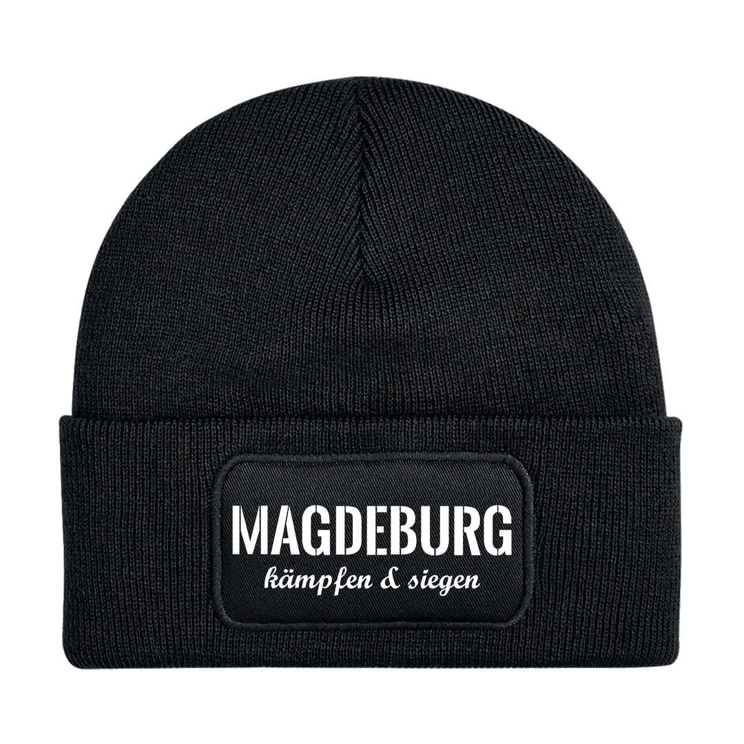 Magdeburg Kämpfen & Siegen Mütze | Fußball Wintermütze | Patch Beanie M3
