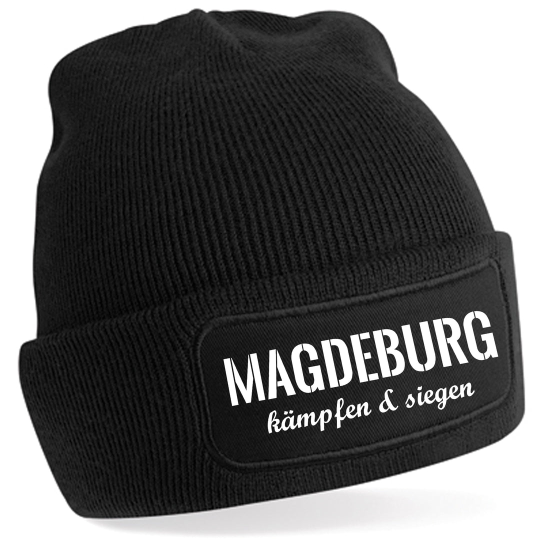Magdeburg Kämpfen & Siegen Mütze | Fußball Wintermütze | Patch Beanie M3