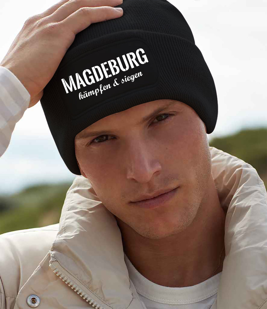 Magdeburg Kämpfen & Siegen Mütze | Fußball Wintermütze | Patch Beanie M3
