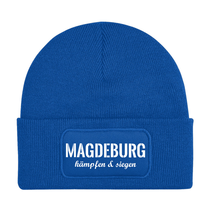Magdeburg Kämpfen & Siegen Mütze | Fußball Wintermütze | Patch Beanie M3