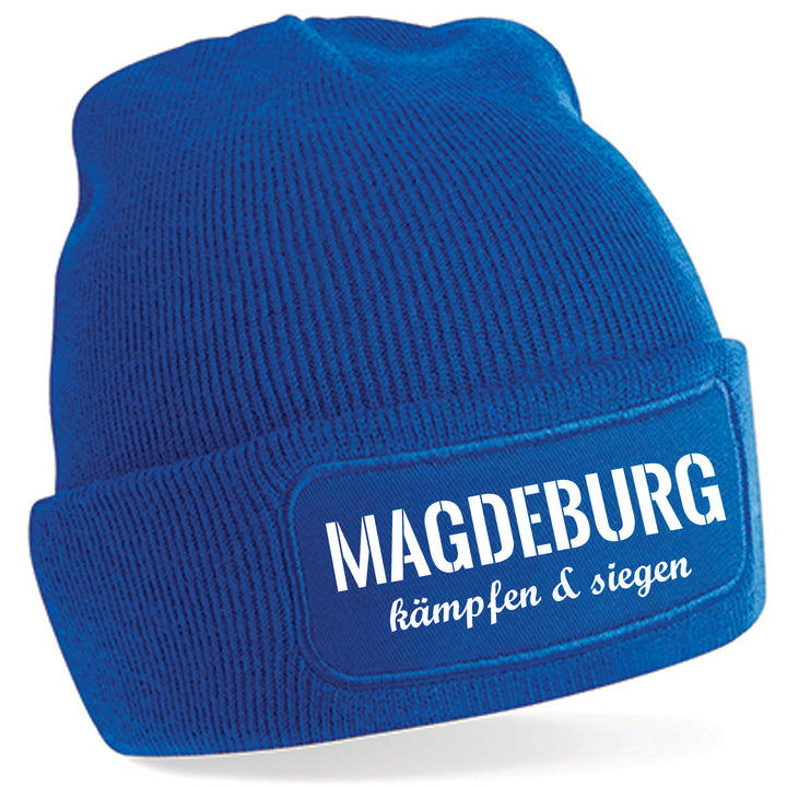 Magdeburg Kämpfen & Siegen Mütze | Fußball Wintermütze | Patch Beanie M3