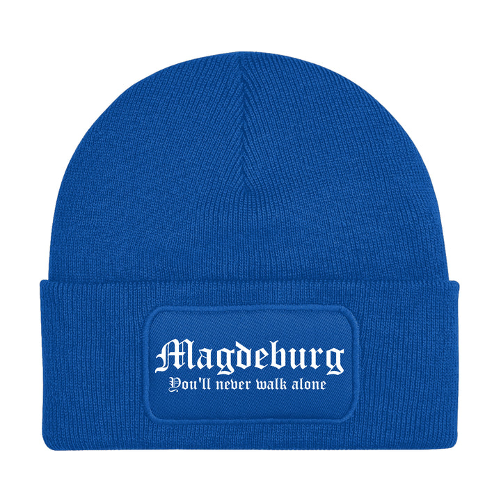 Magdeburg Never Walk Alone Mütze | Ostdeutschland Wintermütze | Patch Beanie