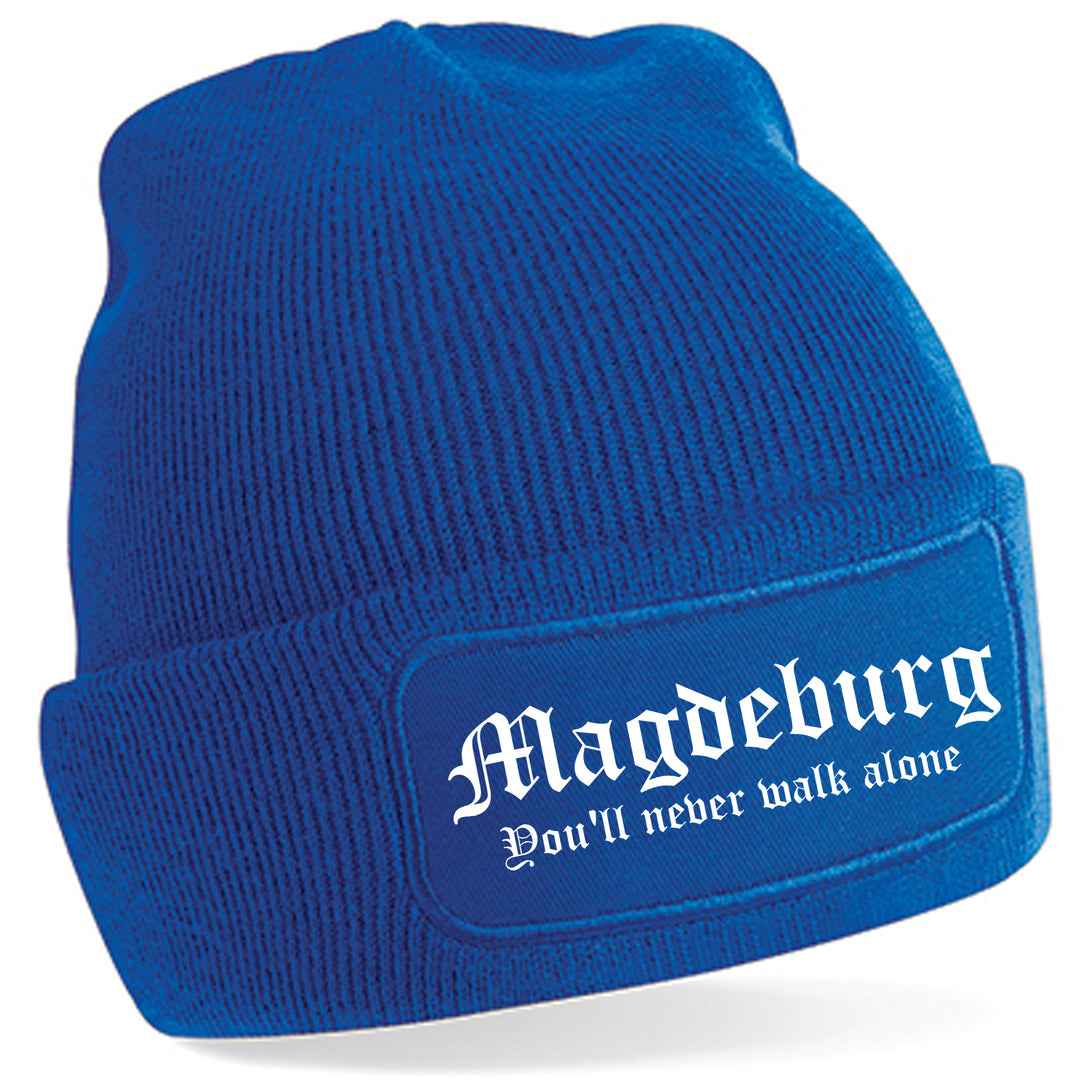 Magdeburg Never Walk Alone Mütze | Ostdeutschland Wintermütze | Patch Beanie