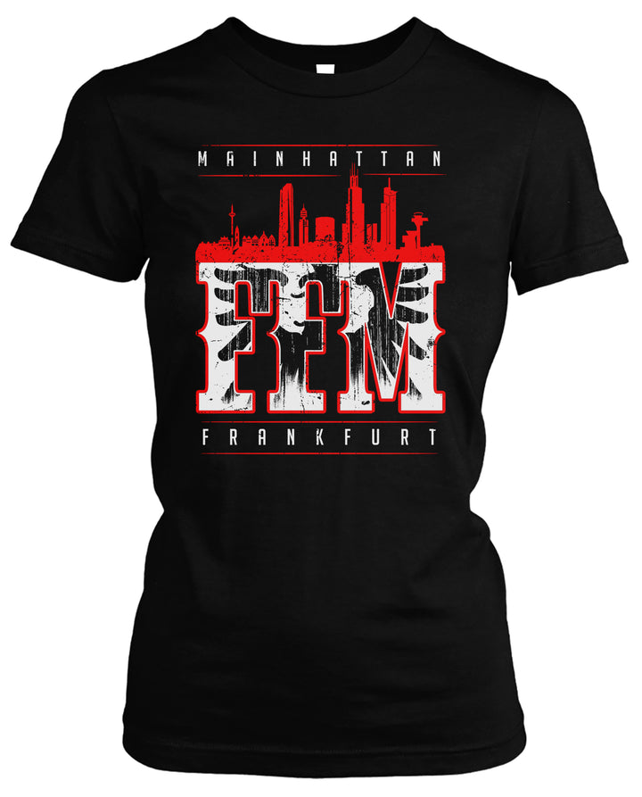 Mainhatten Damen T-Shirt | Frankfurt FFM Skyline | M1