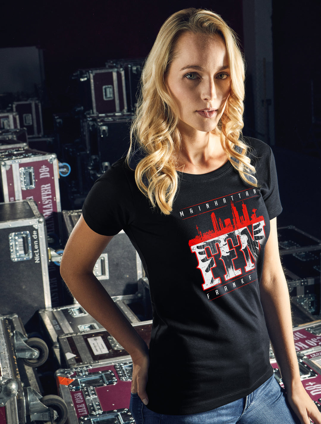 Mainhatten Damen T-Shirt | Frankfurt FFM Skyline | M1