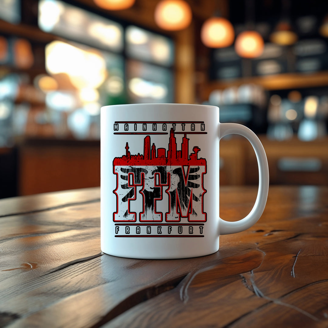 Mainhatten Tasse | Frankfurt FFM Kaffeetasse Stadt Fußball Sport Kaffeebecher | M1