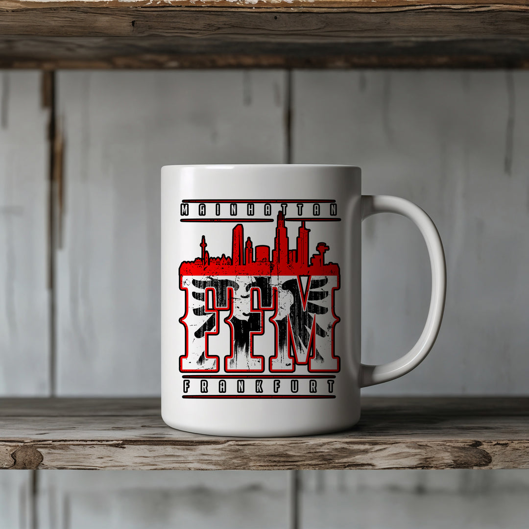 Mainhatten Tasse | Frankfurt FFM Kaffeetasse Stadt Fußball Sport Kaffeebecher | M1