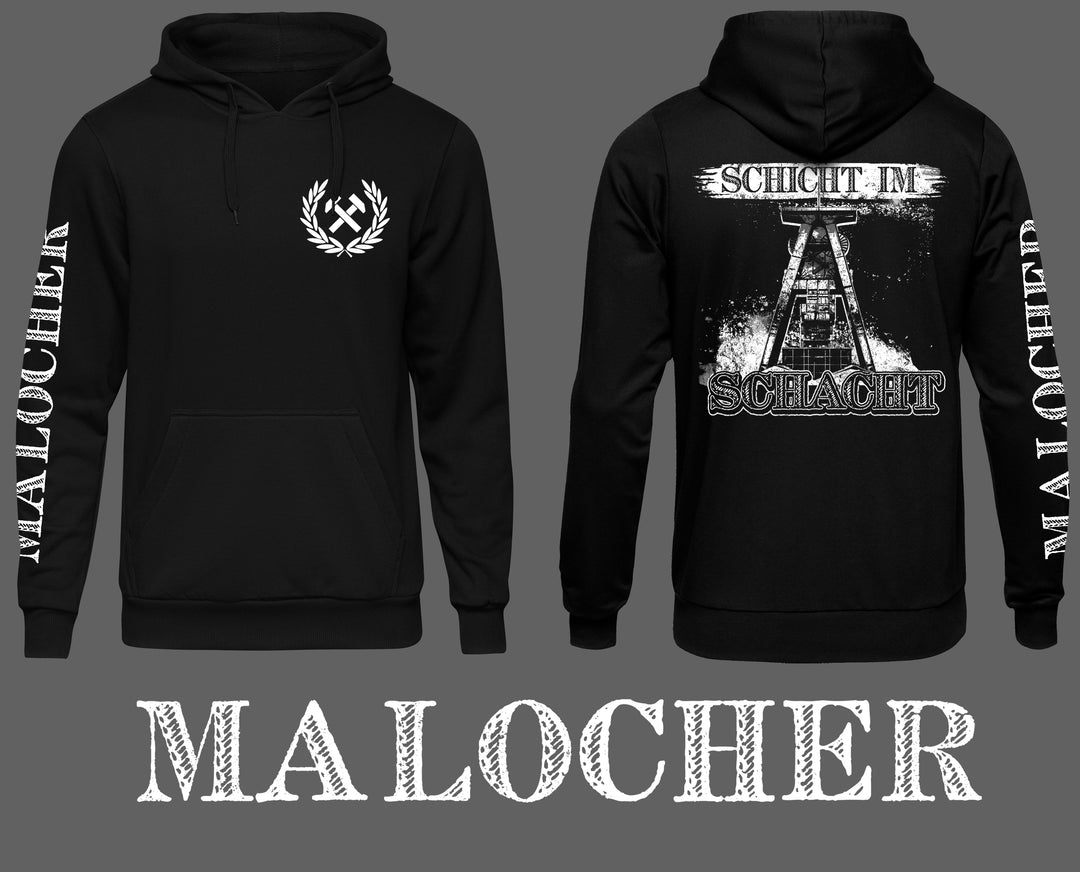 Malocher Kapuzenpullover | Ruhrpott Bergbau Arbeiter | Ärmeldruck