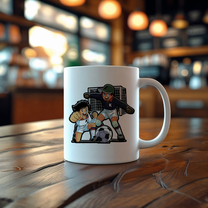 Mario & Gregor Tasse | Cartoon Kaffeetasse Kickers Kaffeebecher Fußball Sport Geschenk