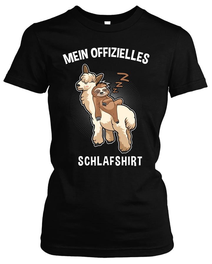 Offizielles Damen Schlafshirt T-Shirt | Faultier Chillen Pyjama | M1