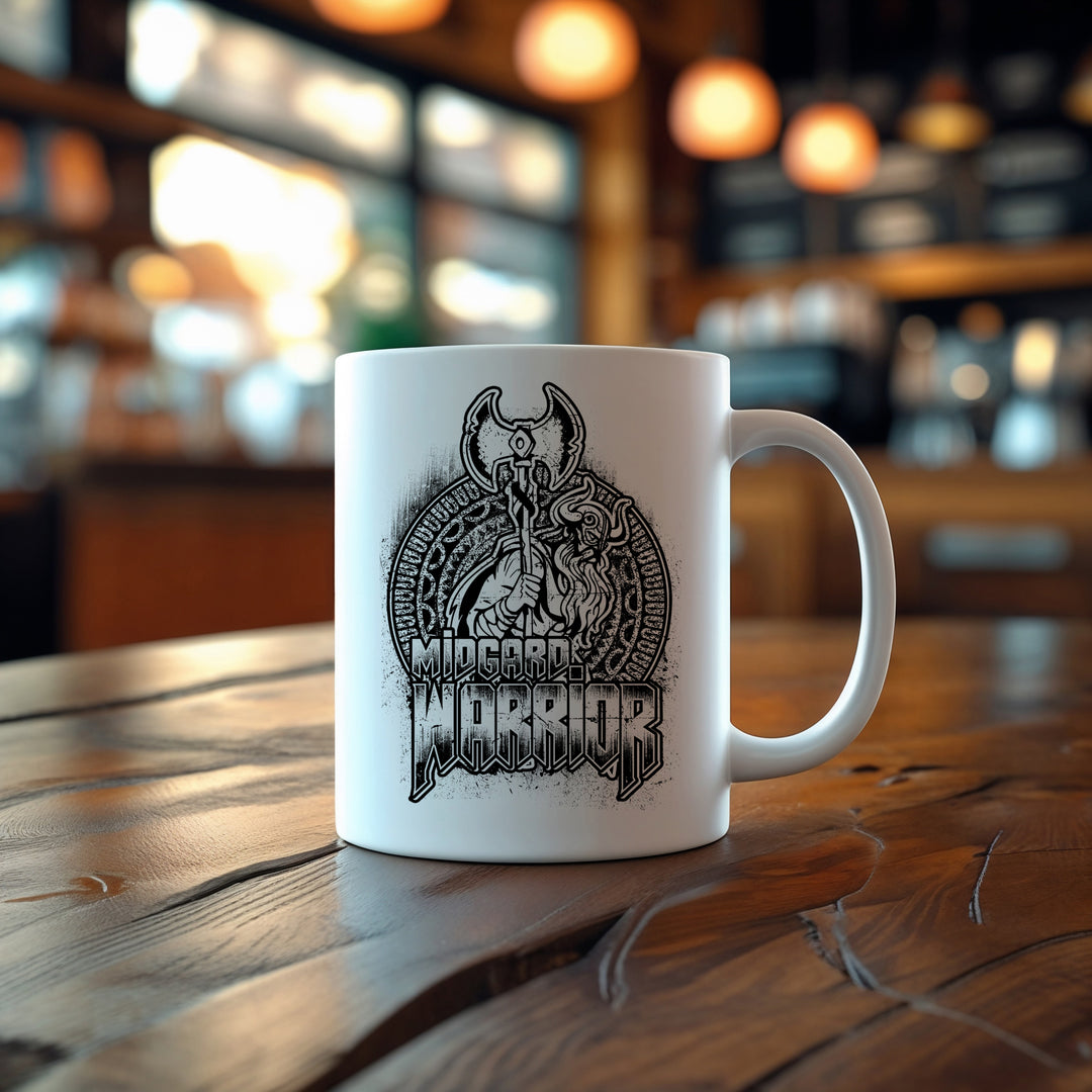 Midgard Warrior Tasse | Wikinger Kaffeetasse Odin Ragnar Kaffeebecher Vikings Berserker
