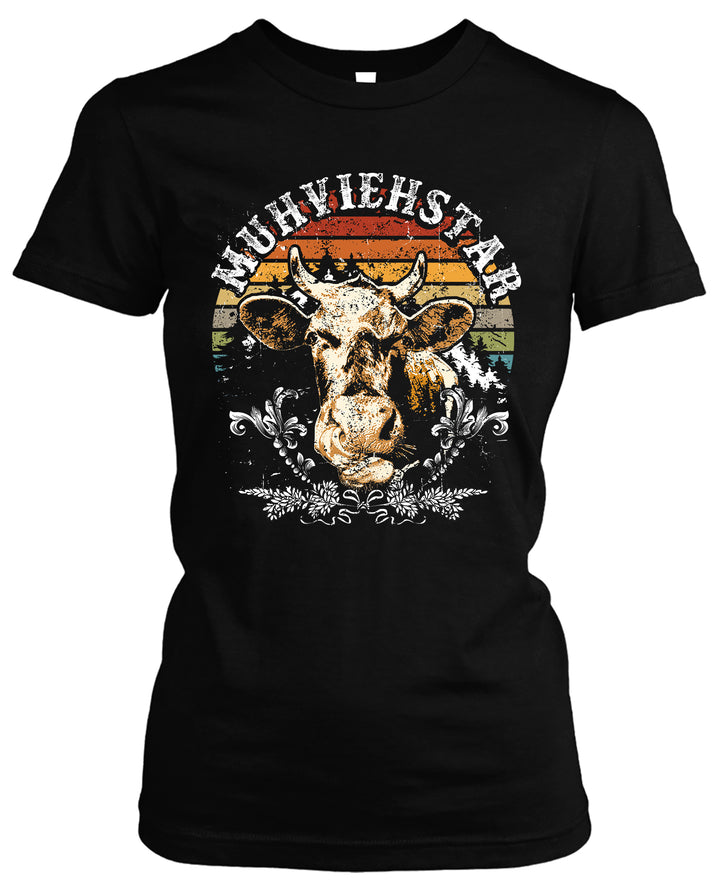 Muhviehstar Damen T-Shirt | Landwirt Traktor Bauer