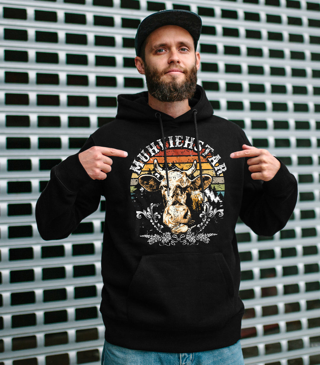 Muhviehstar Kapuzenpullover | Landwirt Traktor Bauer