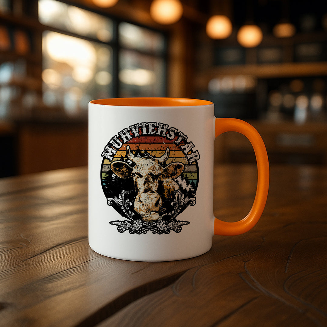 Muhviehstar Tasse | Lustige Kaffeetasse mit Kuh Bauer Kaffeebecher Landwirt Geschenk