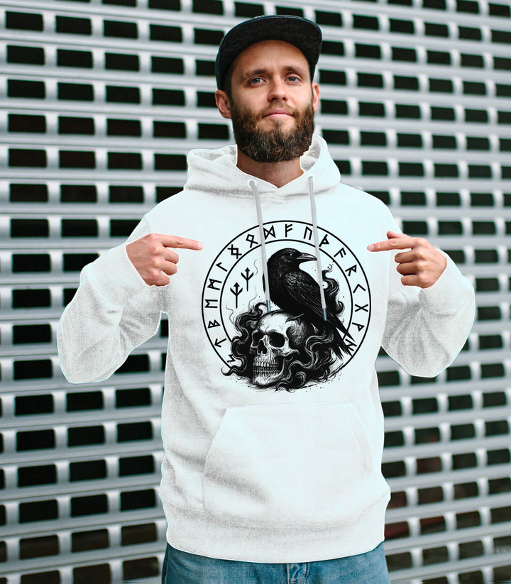 Munin Kapuzenpullover | Wikinger Rabe Odin Runen Nordische Mythologie