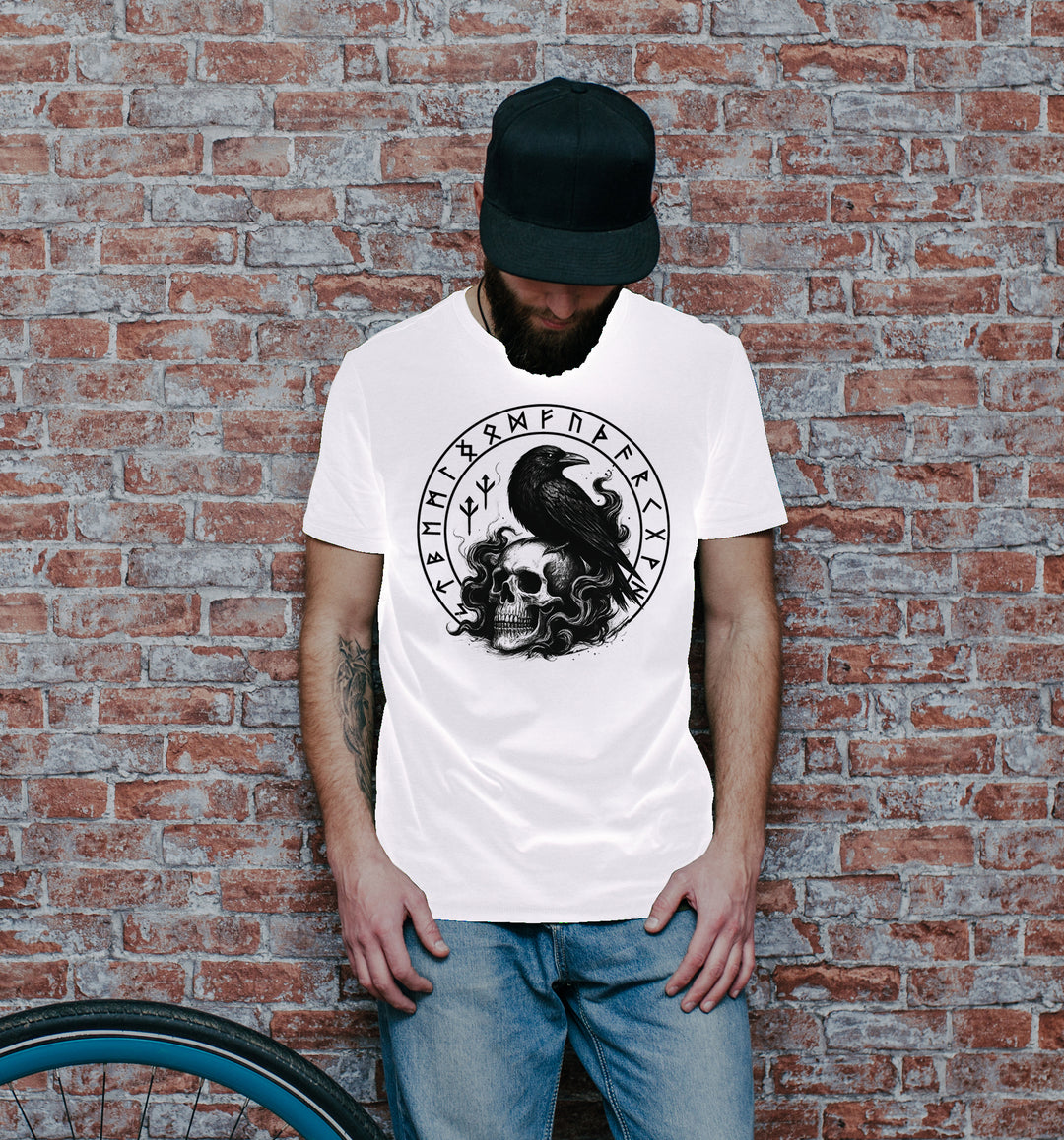 Munin T-Shirt | Wikinger Rabe Odin Runen Nordische Mythologie