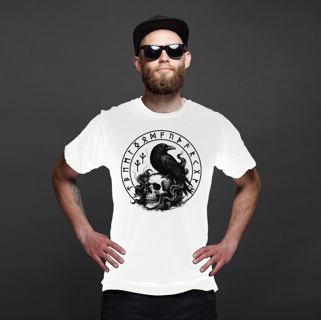 Munin T-Shirt | Wikinger Rabe Odin Runen Nordische Mythologie