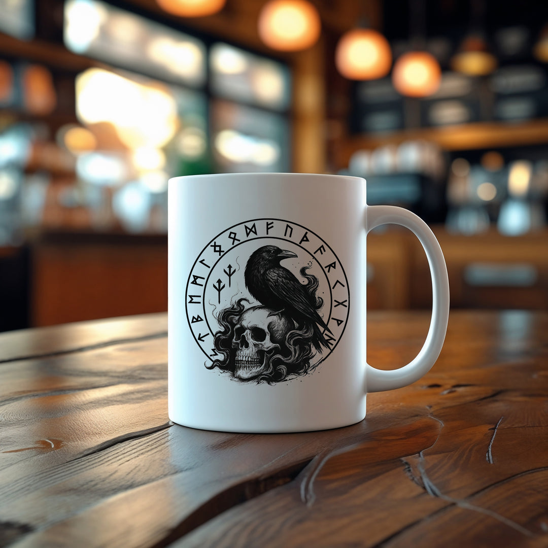 Munin Tasse | Wikinger Kaffeetasse Berseker Vikings Kaffeebecher Odin Walhalla