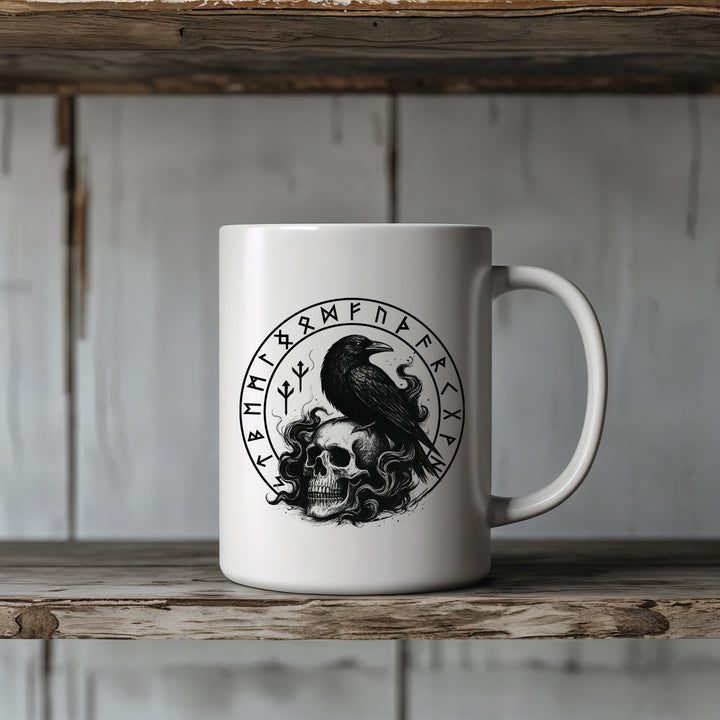 Munin Tasse | Wikinger Kaffeetasse Berseker Vikings Kaffeebecher Odin Walhalla