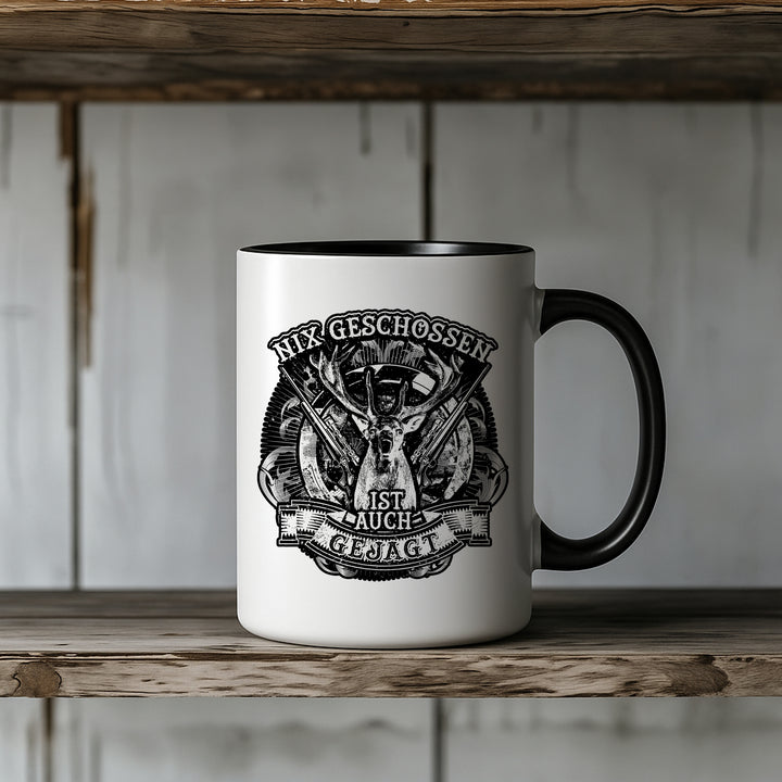 Nix geschossen ist auch gejagt Tasse | Jäger Kaffeetasse Hirsch Jagd Jagdfans Kaffeebecher