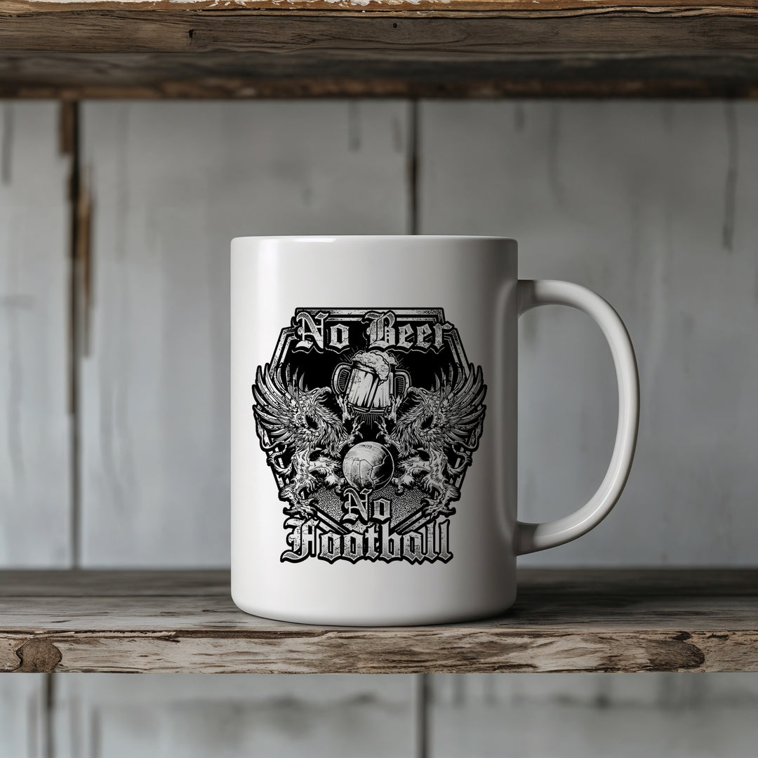 No Beer No Football Tasse | Bier Fußball Kaffeetasse Geschenkidee Fußballfans Bierfans