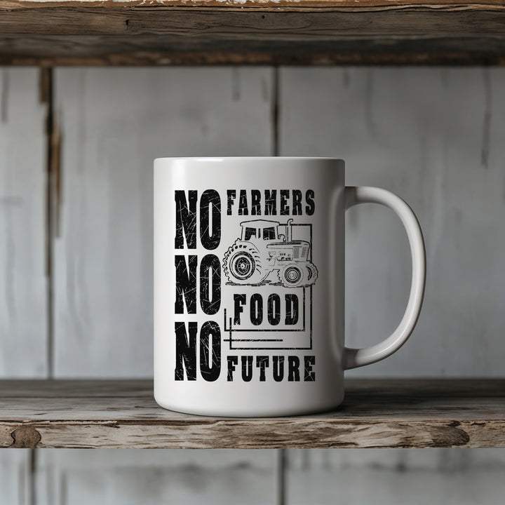 No Farmers No Future Tasse | Kaffeetasse Landwirtschaft Bauer Landwirt Traktor Kaffeebecher