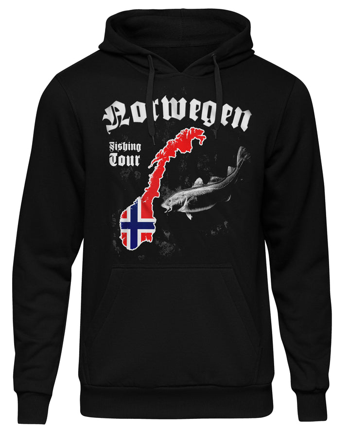 Norwegen Fishing Tour Kapuzenpullover für Angler & Fischer | M1