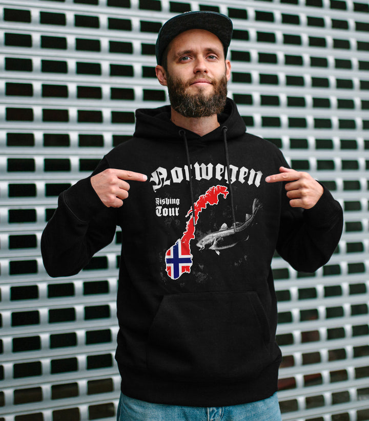 Norwegen Fishing Tour Kapuzenpullover für Angler & Fischer | M1