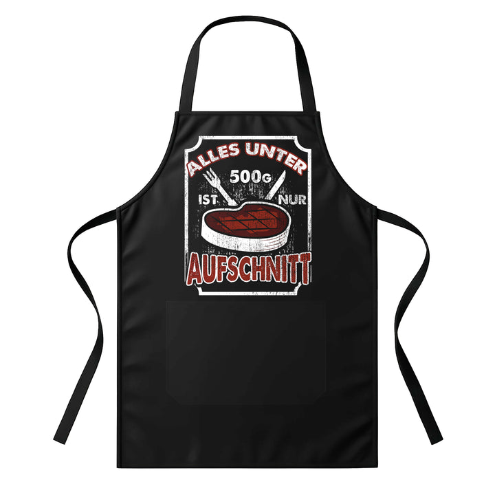 Grillschürze – „Nur Aufschnitt“ – BBQ Schürze mit Spruch für Männer M2