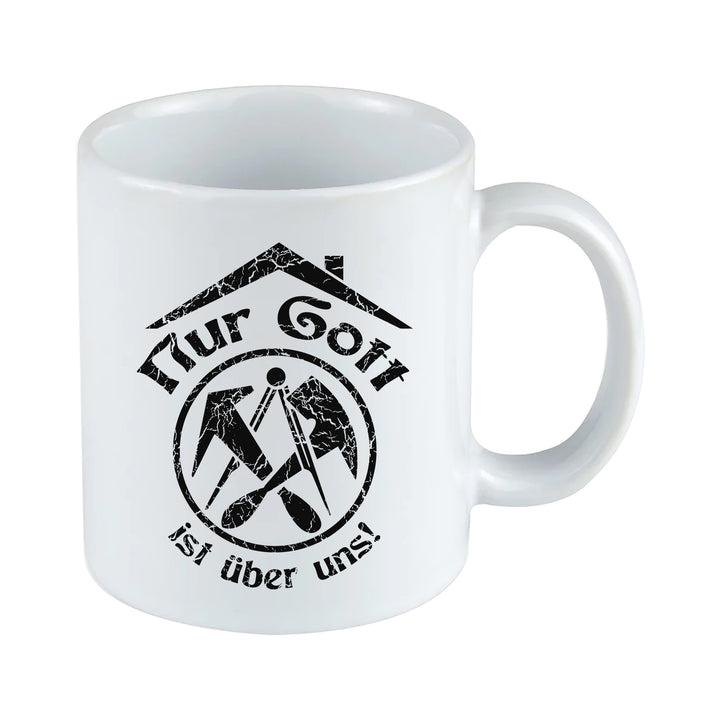 Nur Gott ist über uns Tasse | Kaffeebecher Zunft Handwerker Kaffeetasse Dachdecker
