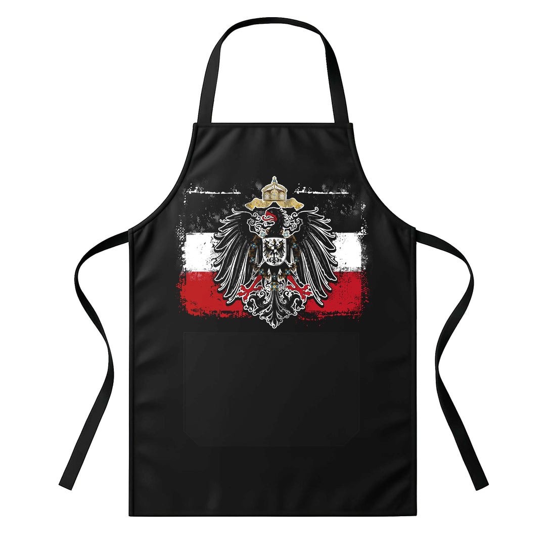 Grillschürze – „Old School Flag Kaiserreich“ – BBQ Schürze mit Spruch für Männer