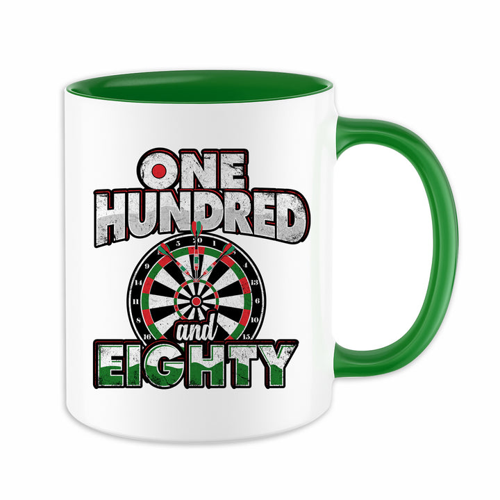 One Hundred and Eighty Tasse | 180 Dart Kaffeebecher Kaffeetasse Dartscheibe Dartspieler