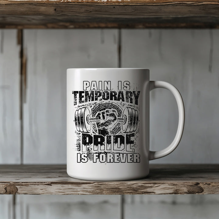Pain is Temporary Tasse | Fitness Bodybuilding Kaffeetasse Gym Kaffeebecher Kraftsport Training