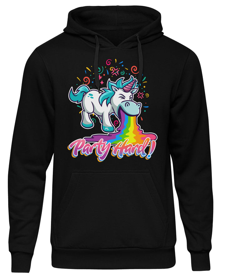 Party Hard Kapuzenpullover | Musik Party Einhorn