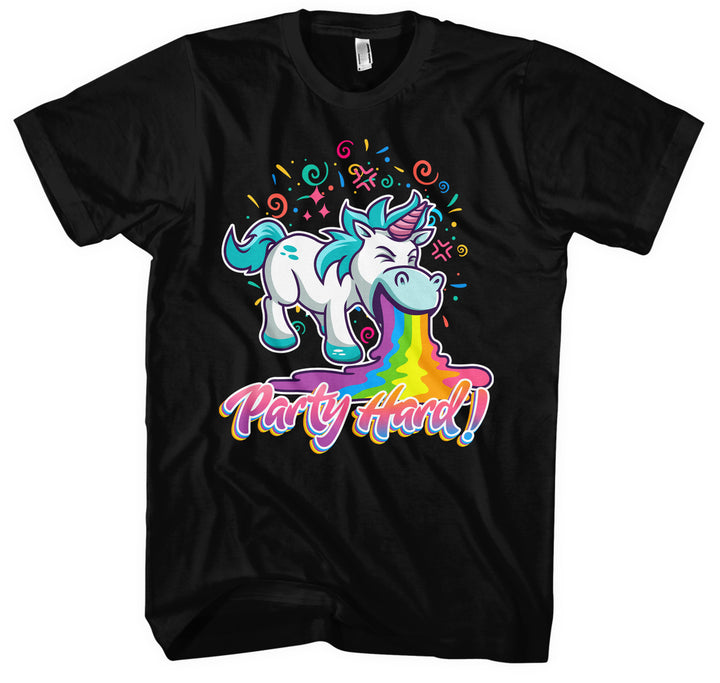 Party Hard T-Shirt | Musik Party Einhorn