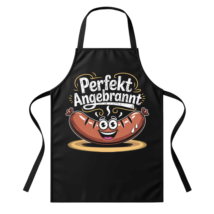 Grillschürze – „Perfekt Angebrannt“ – BBQ Schürze mit Spruch für Männer