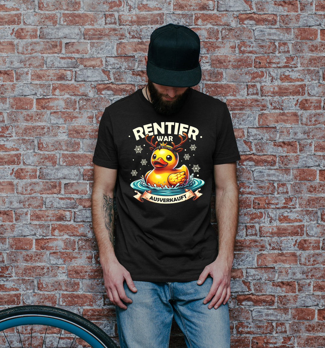 Rentier „War ausverkauft“ T-Shirt | Lustiges Weihnachtsshirt für Herren
