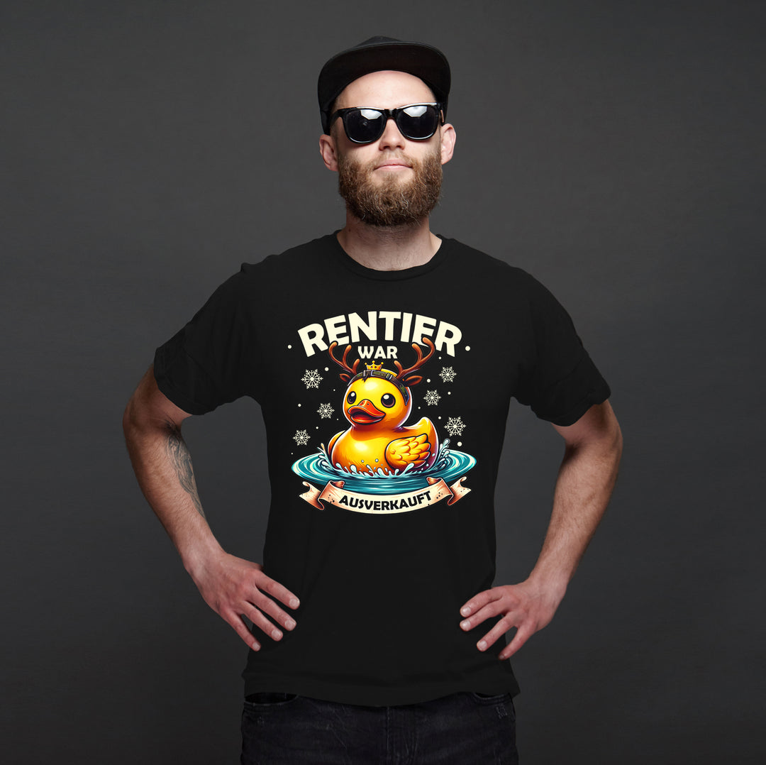 Rentier „War ausverkauft“ T-Shirt | Lustiges Weihnachtsshirt für Herren