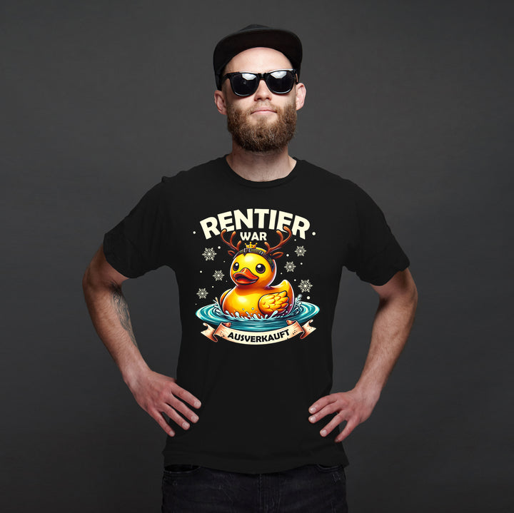 Rentier „War ausverkauft“ T-Shirt | Lustiges Weihnachtsshirt für Herren