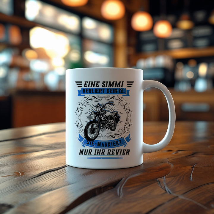Revier markieren Tasse | Simson DDR Moped Kaffeetasse  Simmi Kaffeebecher DDR Trabant